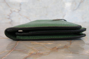 HERMES／エルメス ベアンスフレ シェーブル グリーン □N刻印 財布 700030113