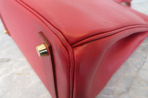 HERMES HAUT A COURROIRE 32 Graine Couchevel leather Rouge vif □D Engraving Hand bag 700020142