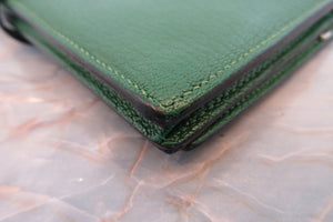 HERMES／エルメス ベアンスフレ シェーブル グリーン □N刻印 財布 700030113
