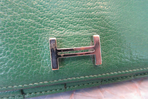 HERMES／エルメス ベアンスフレ シェーブル グリーン □N刻印 財布 700030113