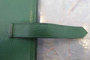 HERMES／エルメス ベアンスフレ シェーブル グリーン □N刻印 財布 700030113