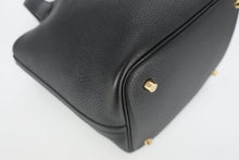 将图片加载到图库查看器，HERMES PICOTIN LOCK MM Clemence leather Black Z刻印 Hand bag 800100059
