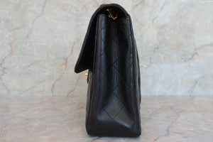 CHANEL Medium Matelasse single flap chain shoulder bag Lambskin Black/Gold hadware Shoulder bag 600060034