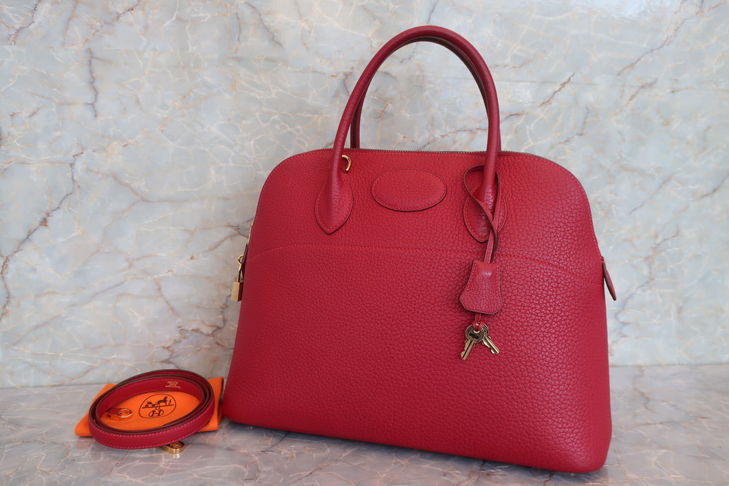 HERMES／エルメス ボリード35 フィヨルド ルージュヴィフ □G刻印 ショルダーバッグ 700080174