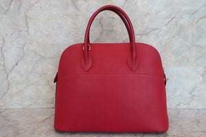 HERMES／エルメス ボリード35 フィヨルド ルージュヴィフ □G刻印 ショルダーバッグ 700080174