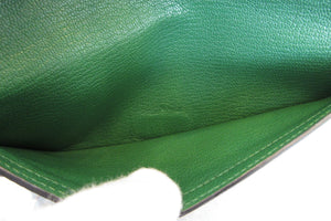 HERMES／エルメス ベアンスフレ シェーブル グリーン □N刻印 財布 700030113
