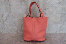 Load image into Gallery viewer, HERMES PICOTIN LOCK MM Clemence leather Crevette □Q Engraving Hand bag 700090199
