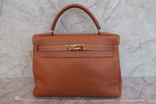 将图片加载到图库查看器，HERMES KELLY 32 Graine Couchevel leather Gold 〇Z刻印 Shoulder bag 600080131
