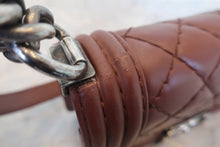Load image into Gallery viewer, CHANEL Mini LeBOY CHANEL chain shoulder bag Lambskin Brown/Silver hadware Shoulder bag 700120025
