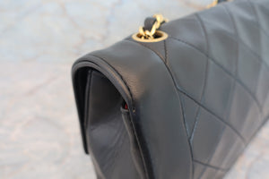 CHANEL/シャネル ダイアナマトラッセチェーンショルダーバッグ ラムスキン ブラック/ゴールド金具 ショルダーバッグ 700070093