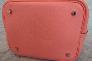 HERMES／エルメス ピコタンロックＭＭ トリヨンクレマンス クレヴェット □Q刻印 ハンドバッグ 700090199