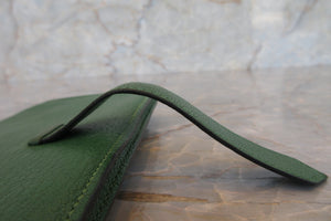 HERMES／エルメス ベアンスフレ シェーブル グリーン □N刻印 財布 700030113