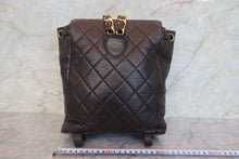 Load image into Gallery viewer, CHANEL Matelasse chain back pack Lambskin Brown/Gold hadware Back pack 700120092
