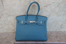 画像をギャラリービューアに読み込む, HERMES／エルメス バーキン30 トゴ ブルージーン □N刻印 ハンドバッグ 700110007
