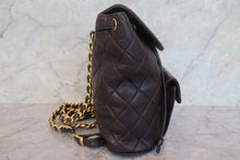 Load image into Gallery viewer, CHANEL Matelasse chain back pack Lambskin Brown/Gold hadware Back pack 700120092
