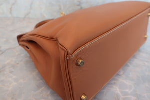 HERMES KELLY 32 Graine Couchevel leather Gold 〇Z刻印 Shoulder bag 600080131