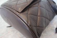 Load image into Gallery viewer, CHANEL Matelasse chain back pack Lambskin Brown/Gold hadware Back pack 700120092
