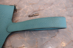 HERMES／エルメス ピコタンロックＭＭ トリヨンクレマンス ブルーアトール T刻印 ハンドバッグ 700090195