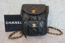 將圖片載入圖庫檢視器 CHANEL/シャネル マトラッセチェーンリュック ラムスキン ブラック/ゴールド金具 リュック 600070098
