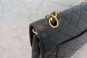 CHANEL/シャネル パリ限定マトラッセダブルフラップチェーンショルダーバッグ ラムスキン ブラック/ゴールド金具 ショルダーバッグ 700070088