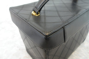 CHANEL/シャネル ビコローレバニティ ラムスキン ブラック/ゴールド金具 バニティ 700040114
