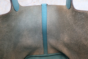 HERMES／エルメス ピコタンロックＭＭ トリヨンクレマンス ブルーアトール T刻印 ハンドバッグ 700090195