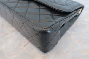 CHANEL/シャネル パリ限定マトラッセダブルフラップチェーンショルダーバッグ ラムスキン ブラック/ゴールド金具 ショルダーバッグ 700070088