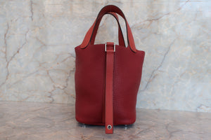 HERMES／エルメス ピコタンロックカザックPM トリヨンクレマンス/ヴォースイフト ルージュアッシュ/ブリック □R刻印 ハンドバッグ 700080171