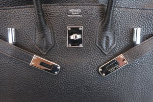 HERMES BIRKIN 25 Togo leather Black □M刻印 Hand bag 600090291