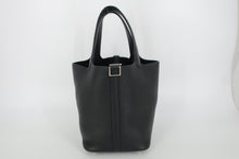 Load image into Gallery viewer, HERMES PICOTIN LOCK PM Clemence leather Black U Engraving Hand bag 800100018
