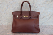 将图片加载到图库查看器，HERMES BIRKIN 35 Graine Couchevel leather Brown □A刻印 Hand bag 600080166
