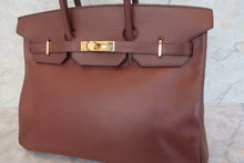 将图片加载到图库查看器，HERMES BIRKIN 35 Graine Couchevel leather Brown □A刻印 Hand bag 600080166
