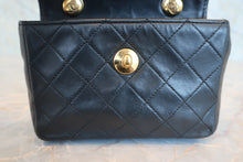 Load image into Gallery viewer, CHANEL Mini Matelasse chain shoulder bag Lambskin Black/Gold hadware Shoulder bag 800050152
