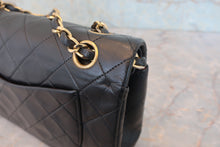 Load image into Gallery viewer, CHANEL Matelasse double flap double chain shoulder bag Lambskin Black/Gold hadware Shoulder bag 800070030
