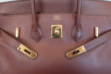 将图片加载到图库查看器，HERMES BIRKIN 35 Graine Couchevel leather Brown □A刻印 Hand bag 600080166
