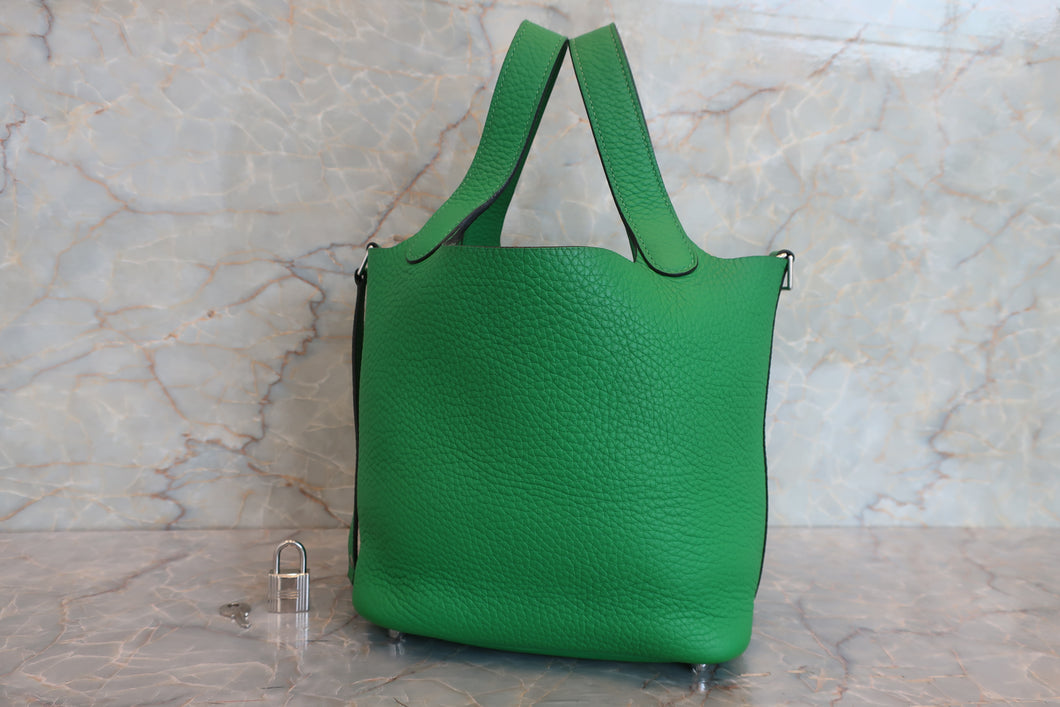 HERMES／エルメス ピコタンロックPM トリヨンクレマンス バンブー □R刻印 ハンドバッグ 700080180