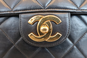 CHANEL/香奈儿 中号CF 单盖包 链条包 羊皮 Black/Gold hadware(黑色/金色金属) 肩背包 600070065