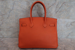 HERMES BIRKIN 30 Togo leather Orange □R刻印 Hand bag 600090283