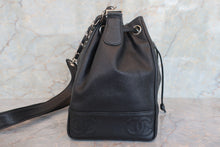 Load image into Gallery viewer, CHANEL CC mark drawstring chain shoulder bag Caviar skin Black/Silver hadware Shoulder bag 700060035
