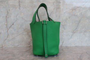 HERMES／エルメス ピコタンロックPM トリヨンクレマンス バンブー □R刻印 ハンドバッグ 700080180