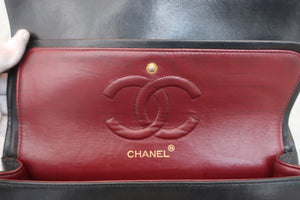 CHANEL Matelasse double flap double chain shoulder bag Lambskin Black/Gold hadware Shoulder bag 600060021