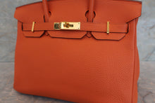 将图片加载到图库查看器，HERMES BIRKIN 30 Togo leather Orange □R刻印 Hand bag 600090283
