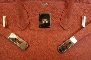 HERMES BIRKIN 30 Togo leather Orange □R刻印 Hand bag 600090283