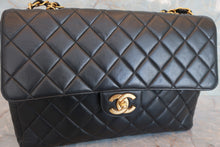 画像をギャラリービューアに読み込む, CHANEL/シャネル 中マトラッセシングルフラップチェーンショルダーバッグ ラムスキン ブラック/ゴールド金具 ショルダーバッグ 700070111
