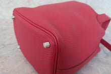 将图片加载到图库查看器，HERMES PICOTIN LOCK PM Clemence leather Ruby □R刻印 Hand bag 600080207
