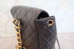 CHANEL/シャネル マトラッセチェーンリュック ラムスキン ブラック/ゴールド金具 リュック 700090222