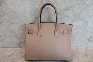 HERMES／エルメス バーキン30 トリヨンクレマンス トゥルティエールグレー □K刻印 ハンドバッグ 700040036