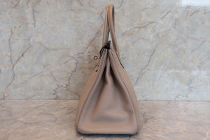 HERMES／エルメス バーキン30 トリヨンクレマンス トゥルティエールグレー □K刻印 ハンドバッグ 700040036