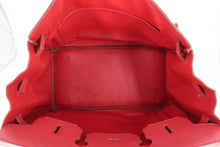 Load image into Gallery viewer, HERMES BIRKIN 35 Graine Couchevel leather Rouge vif □C Engraving Hand bag 800100073
