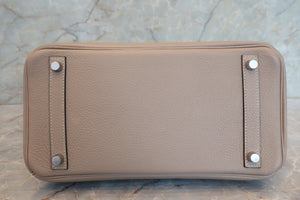 HERMES／エルメス バーキン30 トリヨンクレマンス トゥルティエールグレー □K刻印 ハンドバッグ 700040036